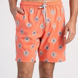 BLUE CROWN Drifter Mens Coral 7" Swim Shorts/NWT/L